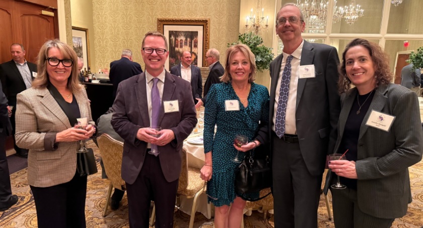 From left, Miriam Mendez of Sun Chemical, David Tappa of BASF, Diane and Greg Holden of Sun Chemical and Jennifer Sinsigalli of BASF.